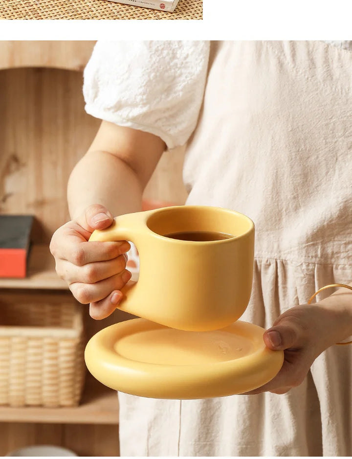 Tazza paffuta fatta a mano grassa da 400ml