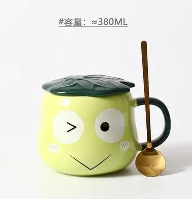 Divertente tazza di rana verde tazza di ceramica