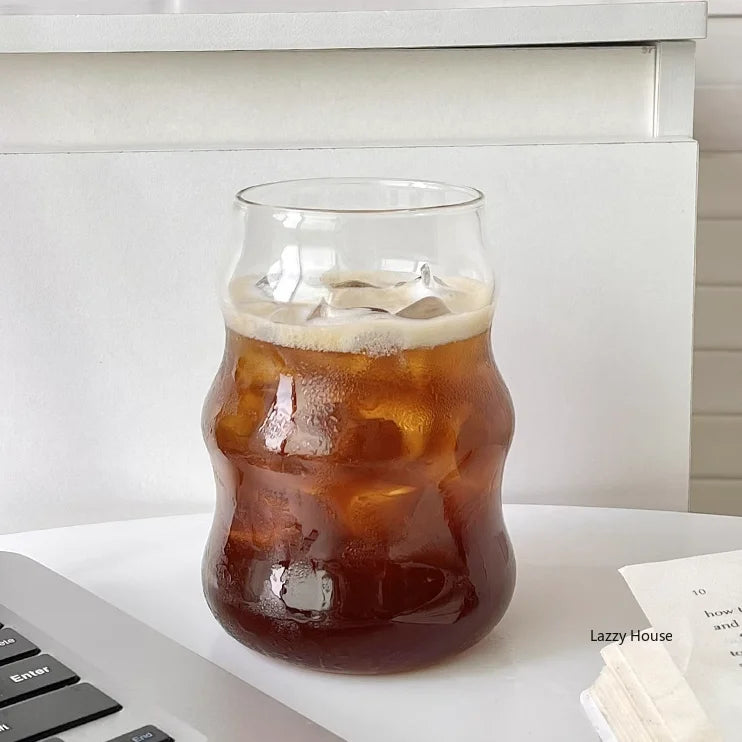 Tazza da caffè creativa tazza di vetro resistente al calore con manico