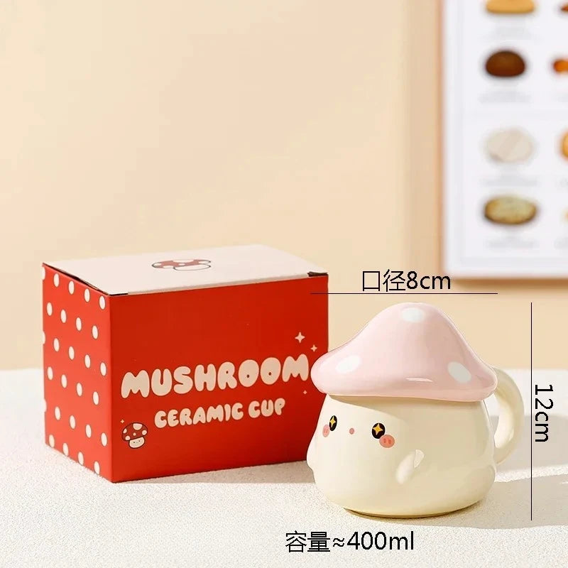 Tazza in ceramica a fungo con coperchio