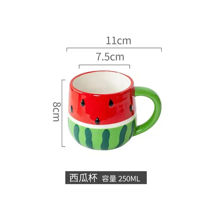 Tazza creativa con anguria rossa