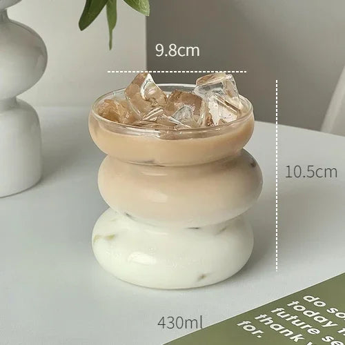 Tazza da caffè creativa tazza di vetro resistente al calore con manico