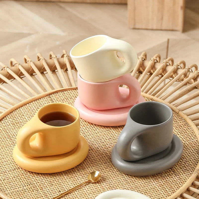 Tazza paffuta fatta a mano grassa da 400ml