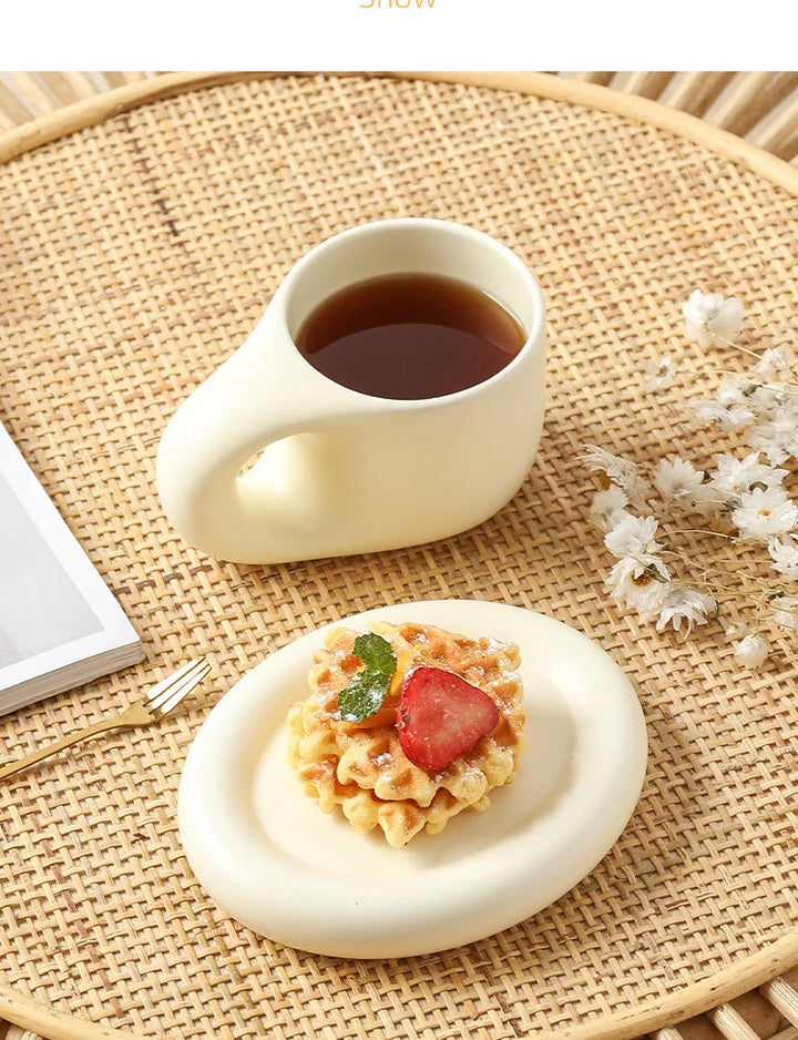Tazza paffuta fatta a mano grassa da 400ml