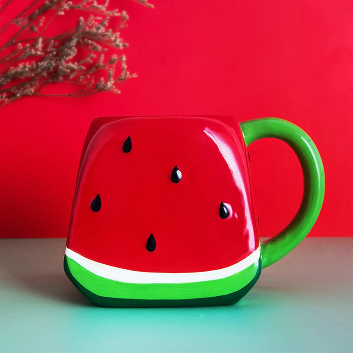 Tazza creativa con anguria rossa