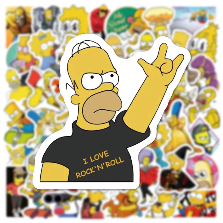 10/30/50pcs Cartoon Comedy Simpson Family Stickers Funny Decals Toys DIY Skateboard Motorcycle Laptop Cute Anime Kids Sticker - Gufetto Brand 