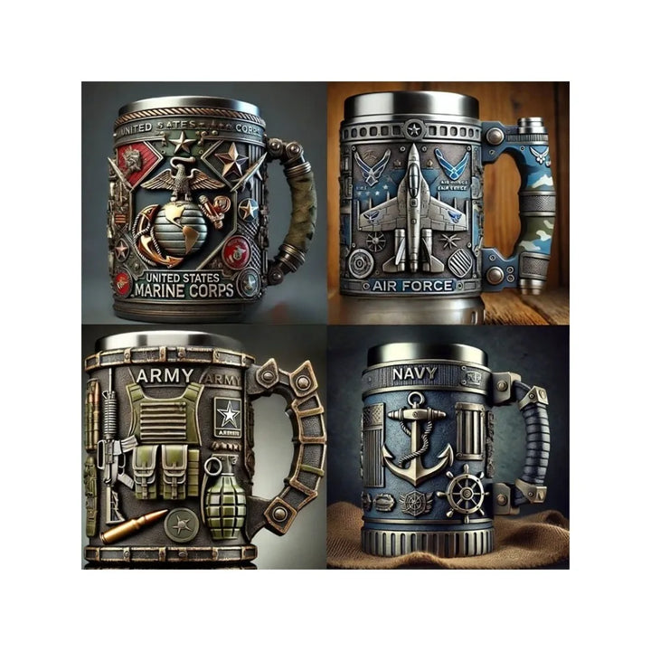 Tazza militare 3D Artigianato in resina Tazza militare 3D