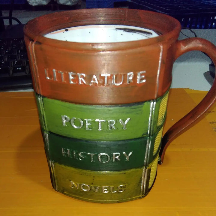 Divertente tazza da tè caldo Tazze da vino in resina con design a libro