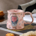 Tazza in ceramica Fiore fatto a mano