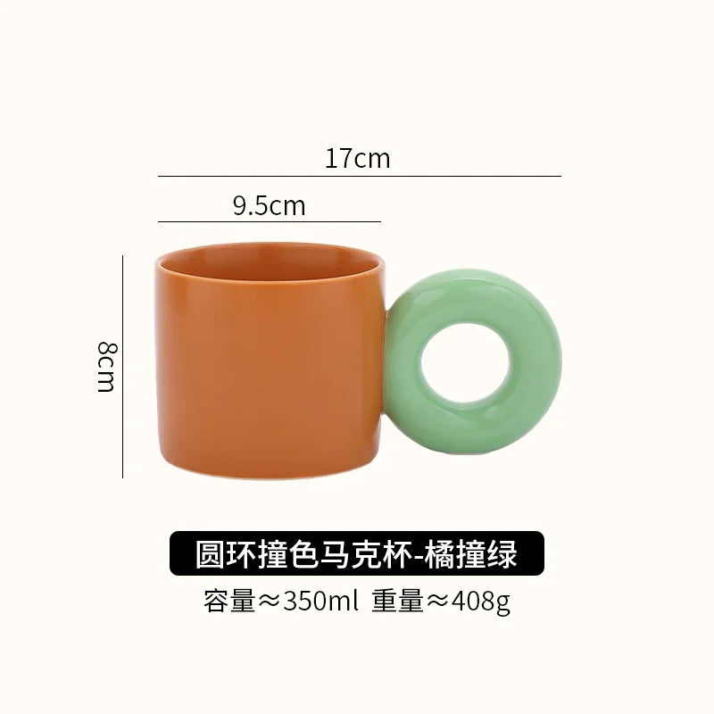Tazza da 350 ml con manico rotondo grande