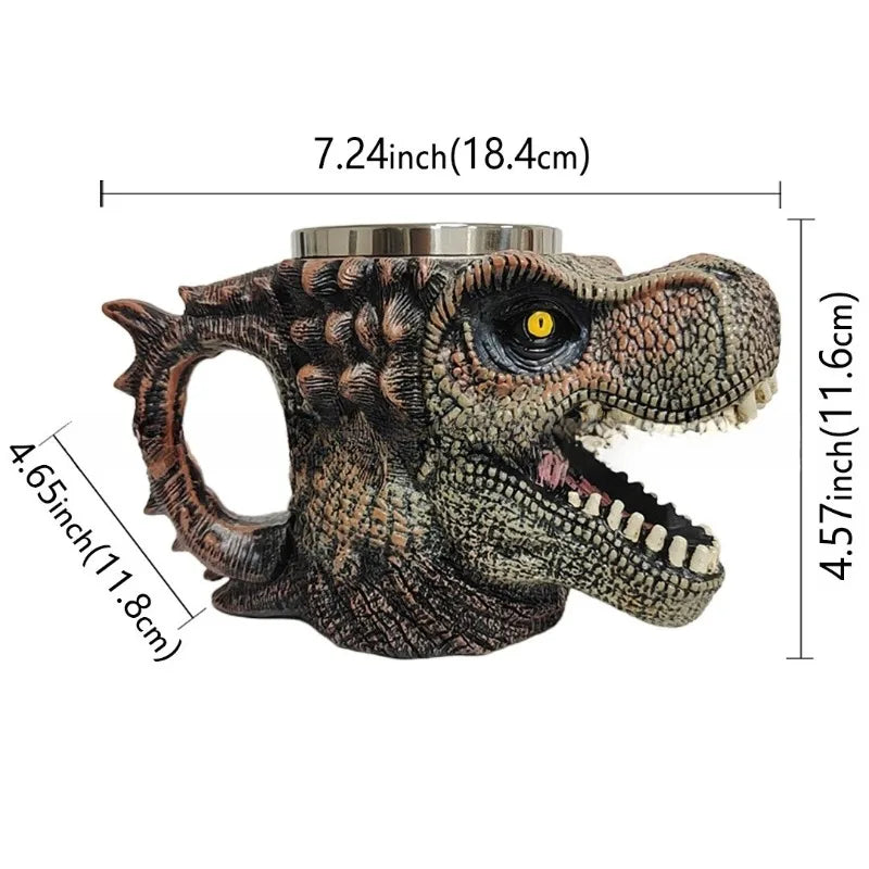 Tazza di Dinosauro Resina creativa Acciaio inossidabile