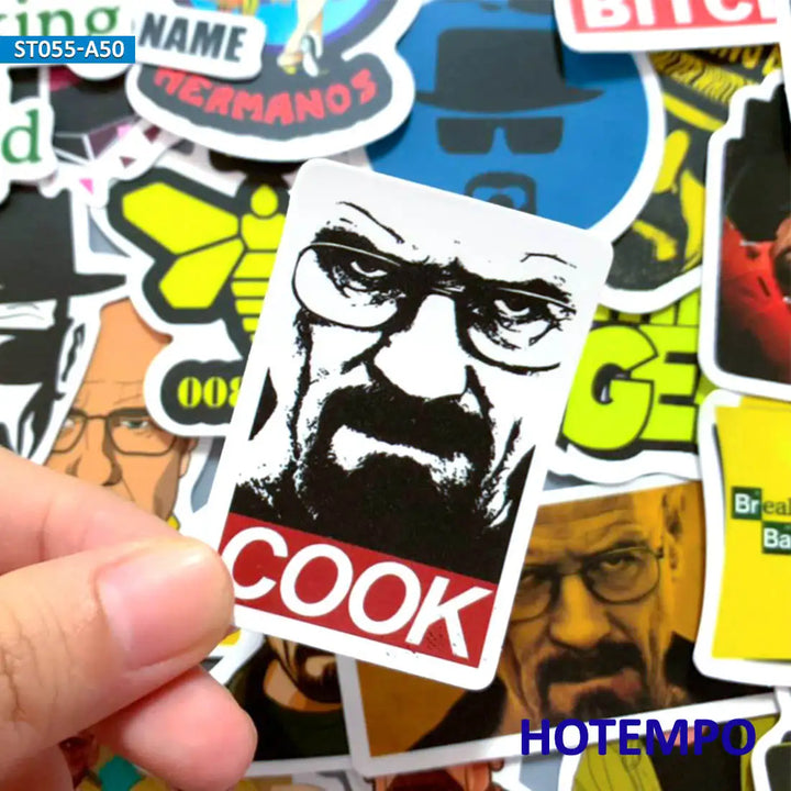 50PCS Breaking Bad Stickers Plot Crime Style TV Series Decals for Phone Laptop Guitar Skateboard Motorcycle Bike Luggage Sticker - Gufetto Brand 