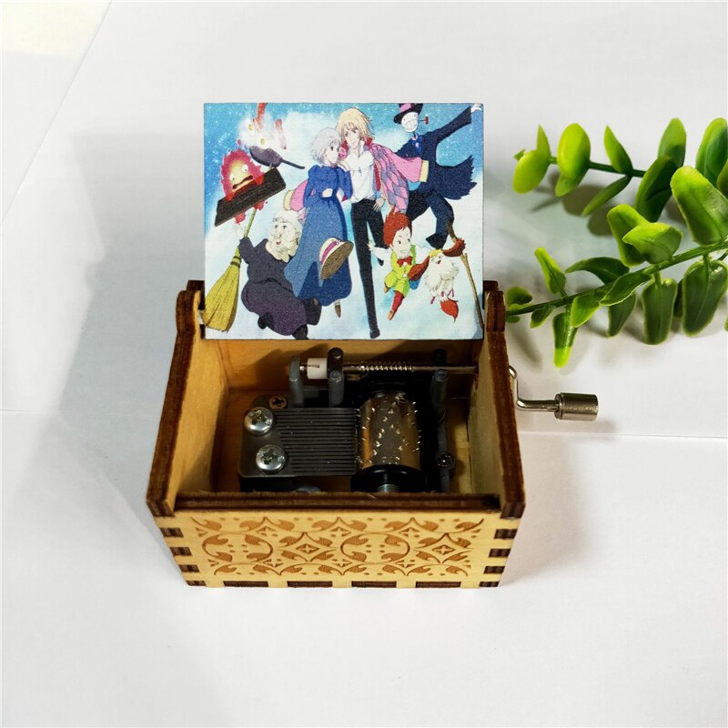 Carillon a manovella in legno inciso Buon compleanno Anime Demon Slayer Tu sei il mio sole Volami sulla luna Regali per la moglie - Gufetto Brand 