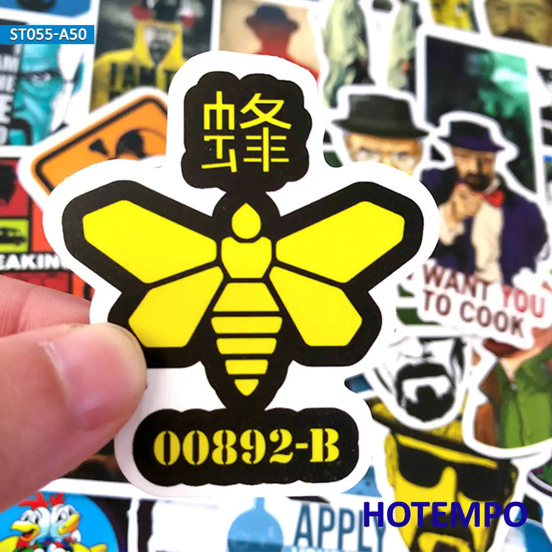 50PCS Breaking Bad Stickers Plot Crime Style TV Series Decals for Phone Laptop Guitar Skateboard Motorcycle Bike Luggage Sticker - Gufetto Brand 