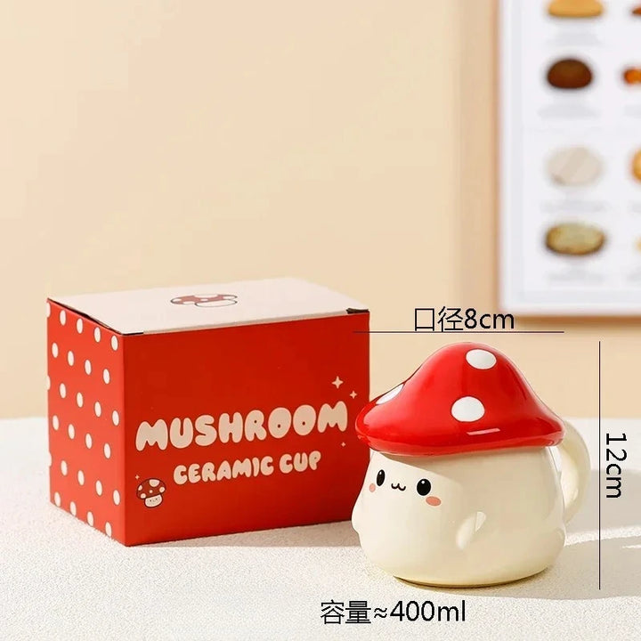 Tazza in ceramica a fungo con coperchio