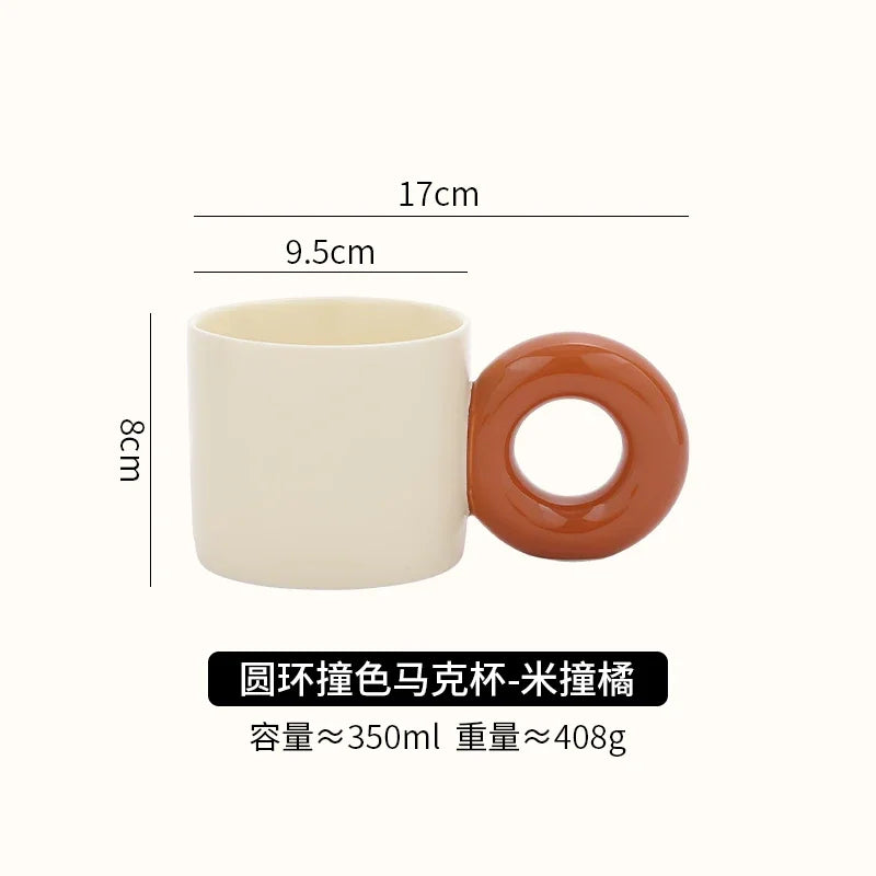 Tazza da 350 ml con manico rotondo grande