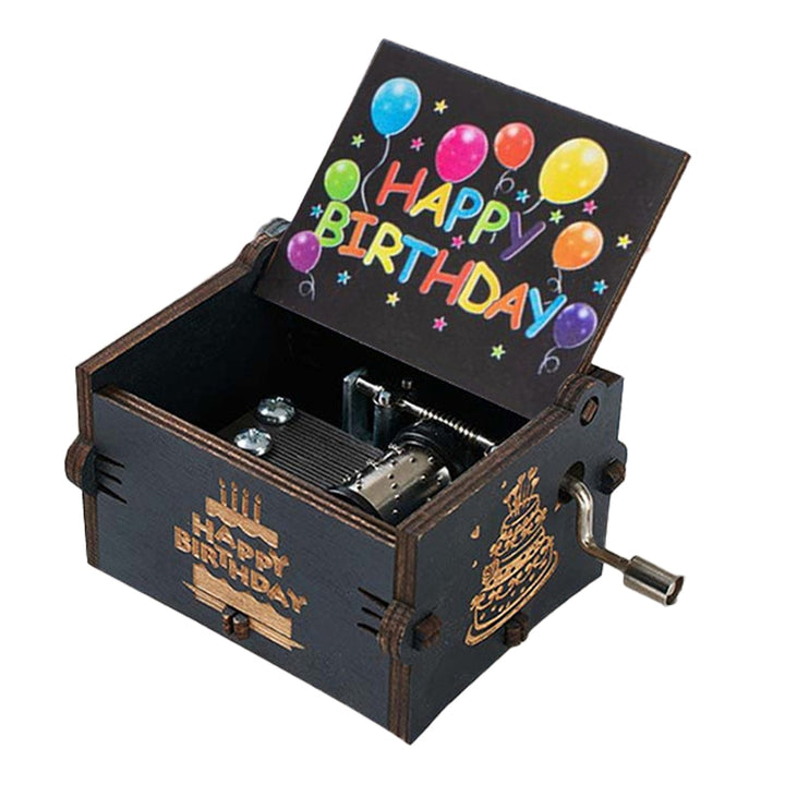 Carillon a manovella in legno inciso Buon compleanno Anime Demon Slayer Tu sei il mio sole Volami sulla luna Regali per la moglie - Gufetto Brand 