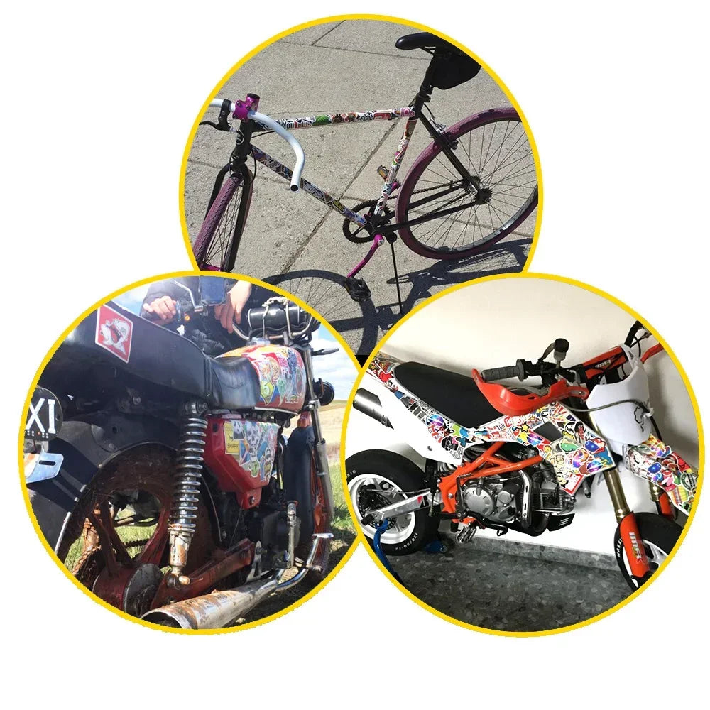 100 PCS Retro Rock Band Stickers Music Graffiti Waterproof Decal Sticker to DIY Guitar Bass Laptop Suitcase Skateboard Car Motor - Gufetto Brand 