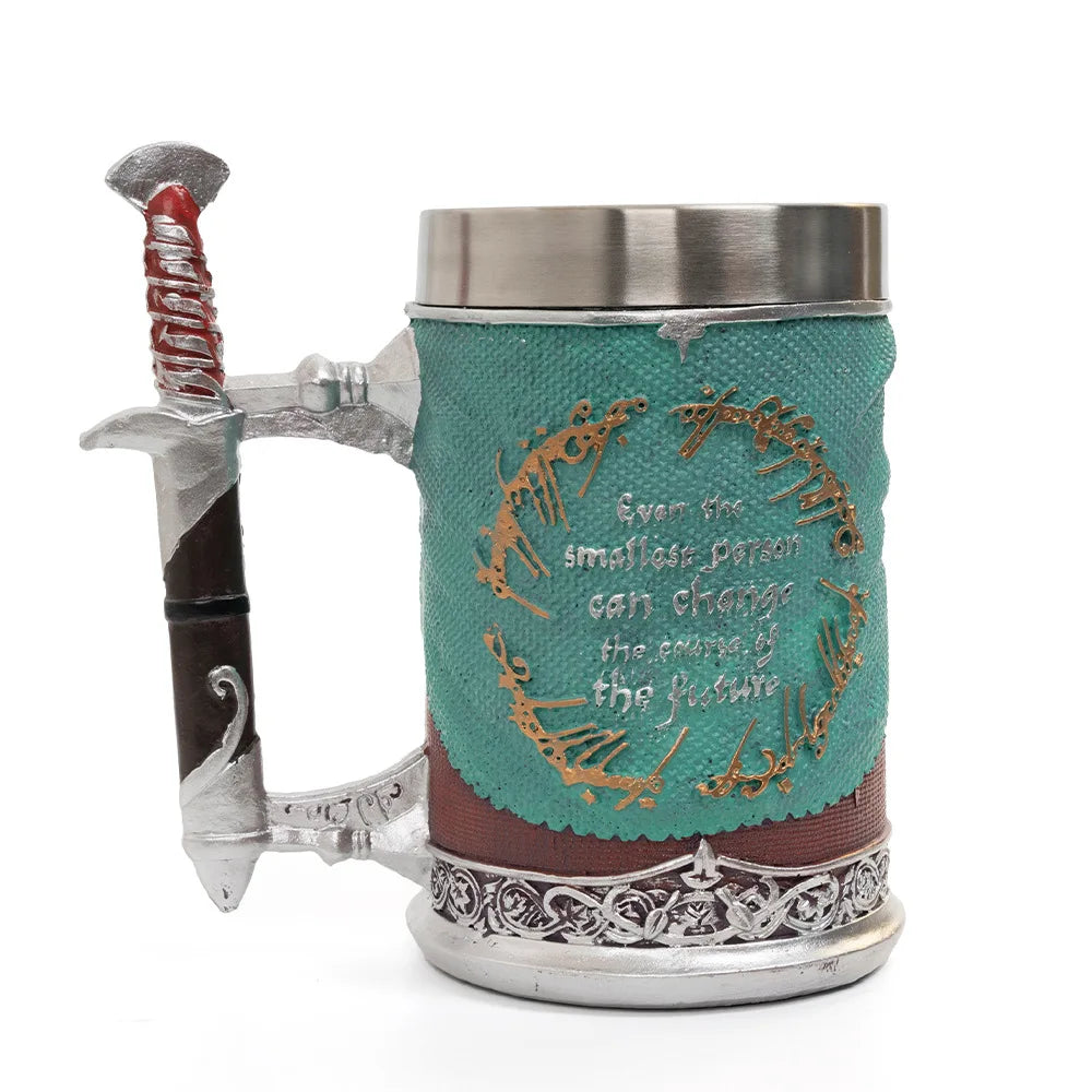 600ml Lord Rings Spada Tazza resina di acciaio inossidabile Grande capacità