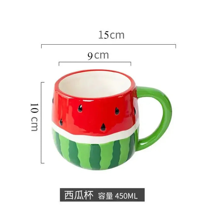 Tazza creativa con anguria rossa