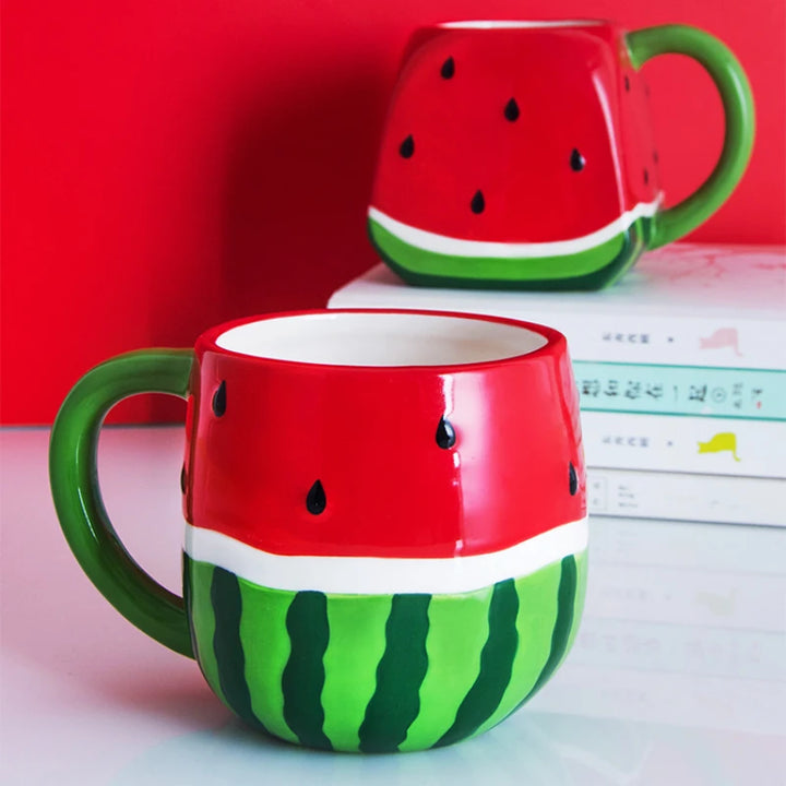 Tazza creativa con anguria rossa