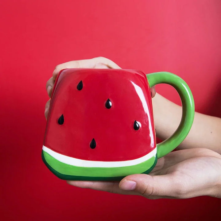 Tazza creativa con anguria rossa