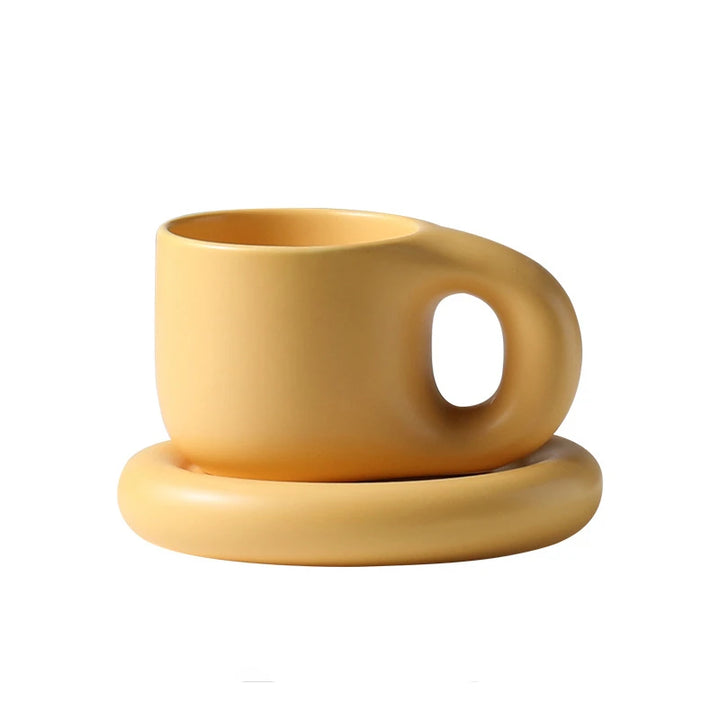 Tazza paffuta fatta a mano grassa da 400ml
