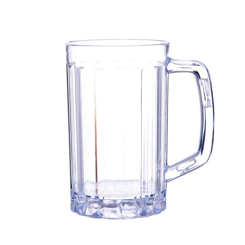 Boccale di birra trasparente da 500 ml in plastica infrangibile