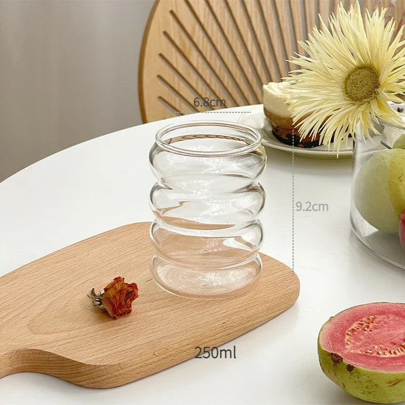 Tazza da caffè creativa tazza di vetro resistente al calore con manico