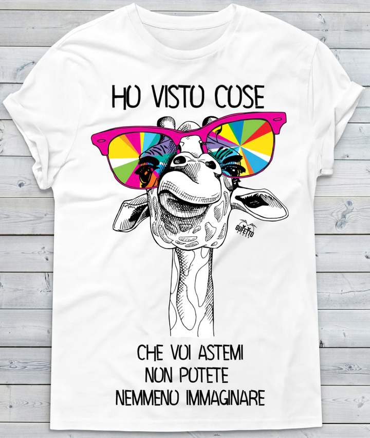 T-shirt Donna bianca Ho Visto Cose Outlet - Gufetto Brand 