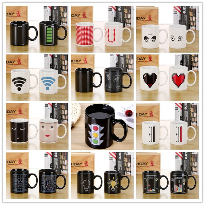 Batteria creativa tazza magica energia positiva cambia colore