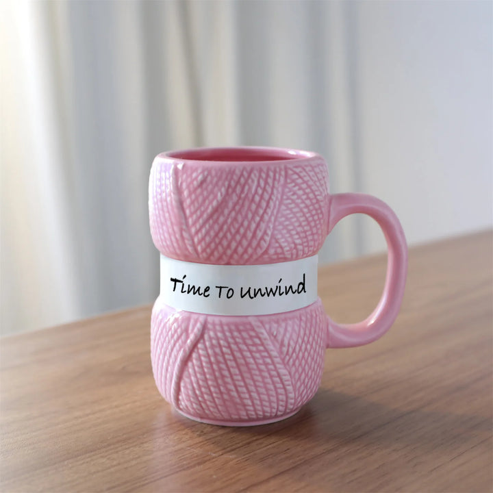 Tazza regalo con motivo creativo lavorato a maglia da 425 ml