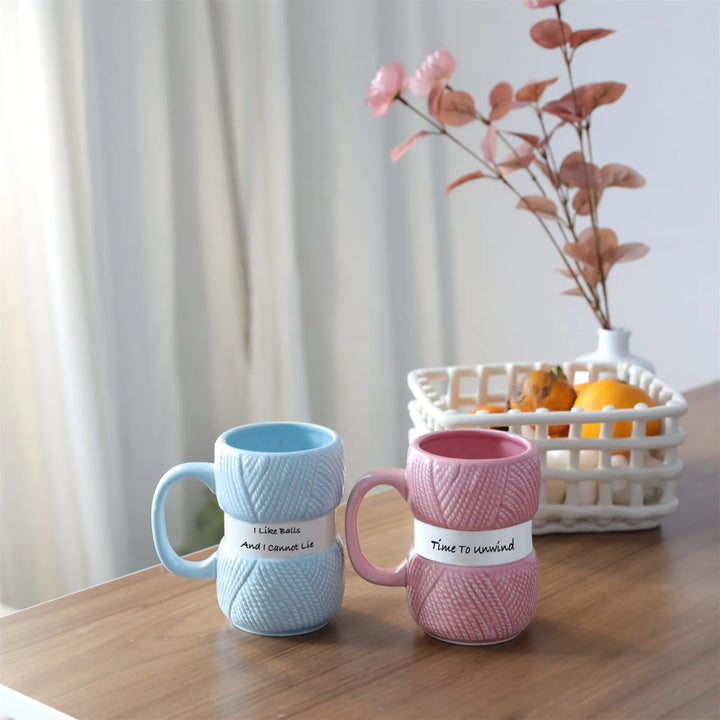 Tazza regalo con motivo creativo lavorato a maglia da 425 ml