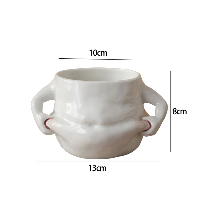 Simpatica tazza Pancia in ceramica con manico