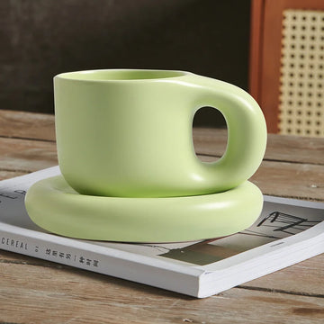 Tazza paffuta fatta a mano grassa da 400ml