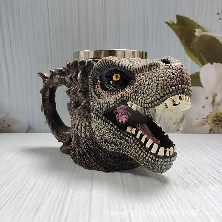 Tazza di Dinosauro Resina creativa Acciaio inossidabile
