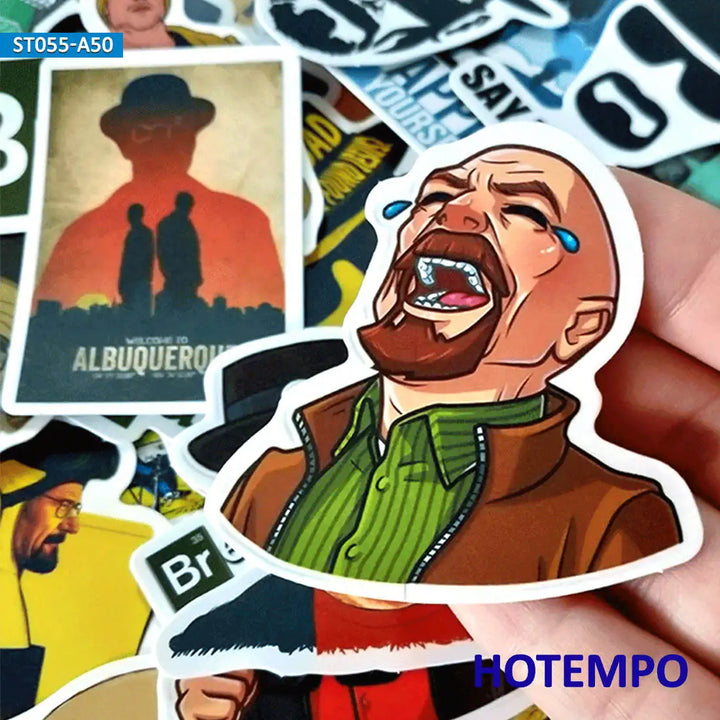 50PCS Breaking Bad Stickers Plot Crime Style TV Series Decals for Phone Laptop Guitar Skateboard Motorcycle Bike Luggage Sticker - Gufetto Brand 