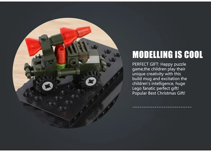 Tazze creative in mattoni da costruire