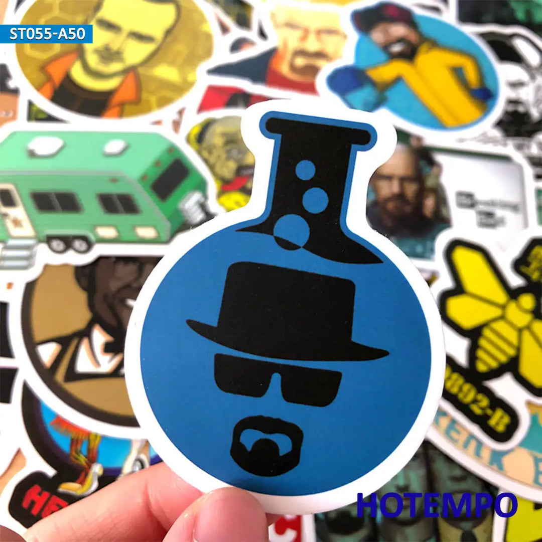 50PCS Breaking Bad Stickers Plot Crime Style TV Series Decals for Phone Laptop Guitar Skateboard Motorcycle Bike Luggage Sticker - Gufetto Brand 
