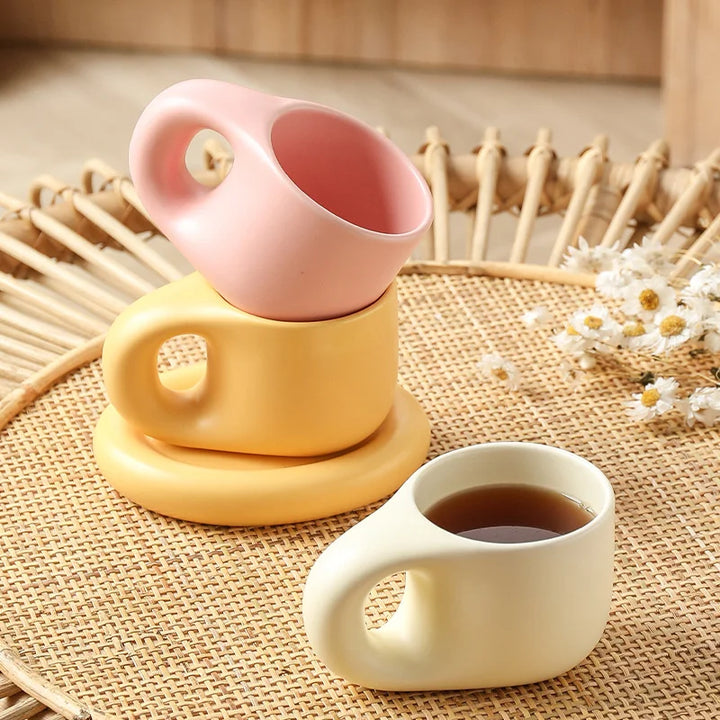 Tazza paffuta fatta a mano grassa da 400ml
