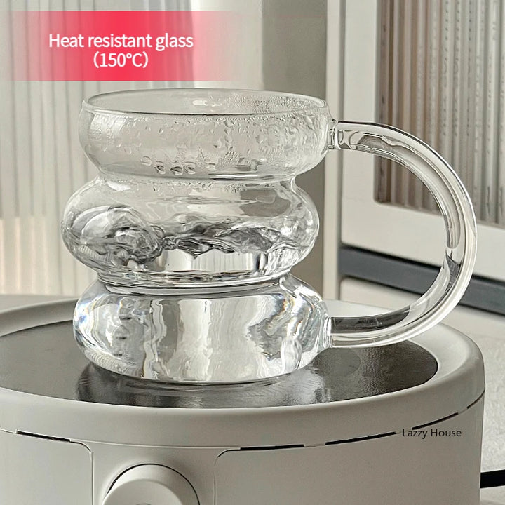 Tazza da caffè creativa tazza di vetro resistente al calore con manico