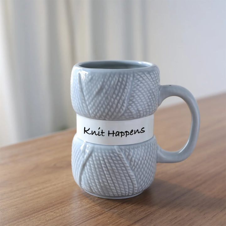 Tazza regalo con motivo creativo lavorato a maglia da 425 ml