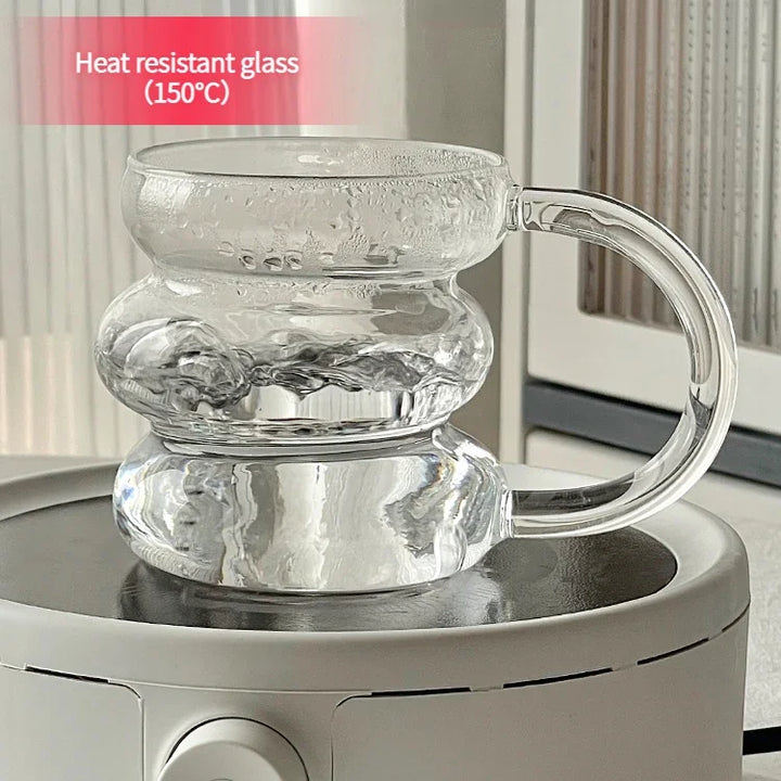 Tazza da caffè creativa tazza di vetro resistente al calore con manico