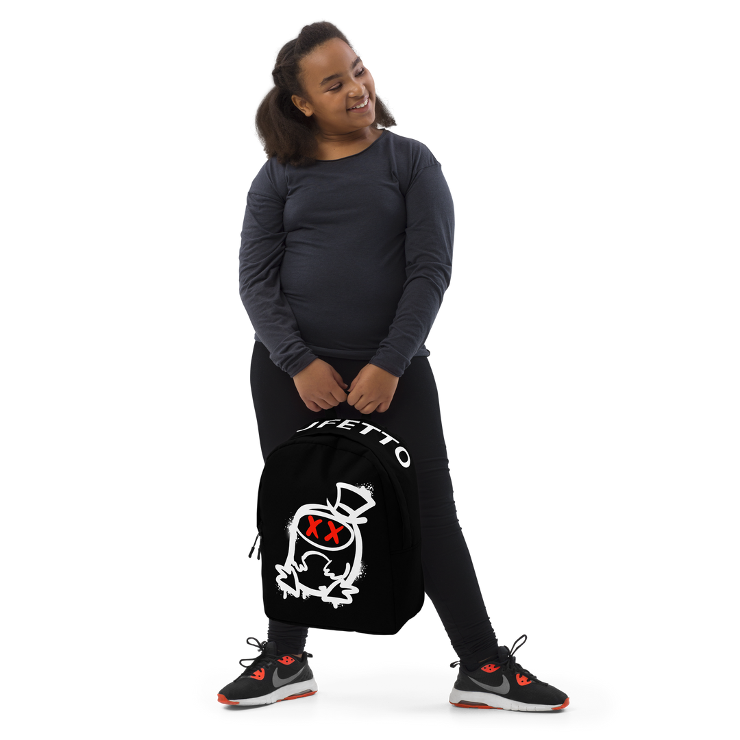 Zaino minimal GUFETTO 2 BIANCO OCCHI ROSSI - Gufetto Brand 