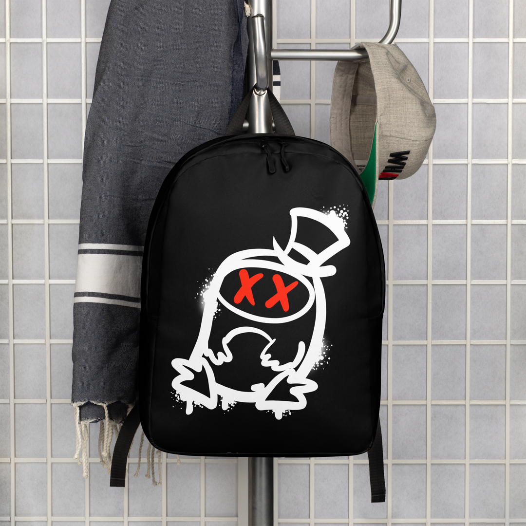 Zaino minimal GUFETTO 2 BIANCO OCCHI ROSSI - Gufetto Brand 