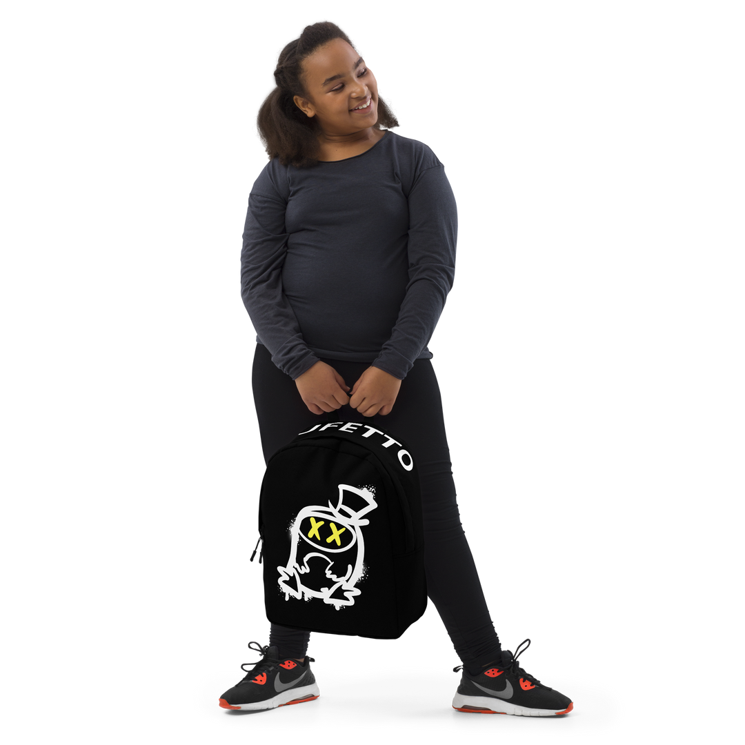 Zaino minimal GUFETTO 2 BIANCO OCCHI GIALLI - Gufetto Brand 