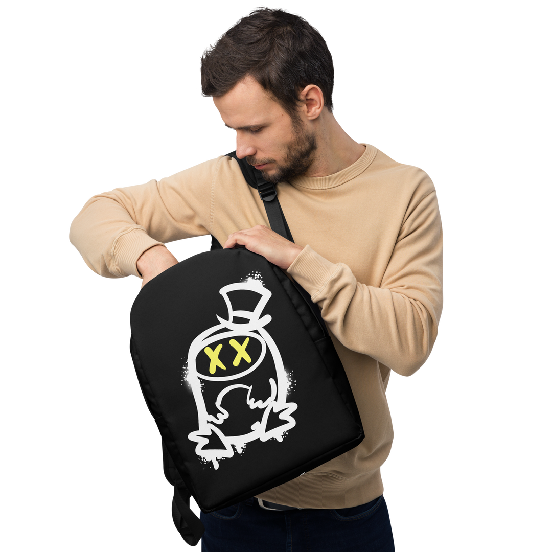 Zaino minimal GUFETTO 2 BIANCO OCCHI GIALLI - Gufetto Brand 