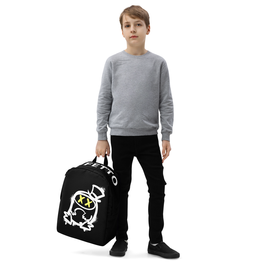 Zaino minimal GUFETTO 2 BIANCO OCCHI GIALLI - Gufetto Brand 