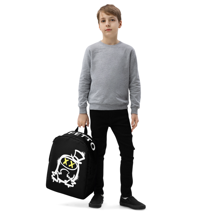 Zaino minimal GUFETTO 2 BIANCO OCCHI GIALLI - Gufetto Brand 