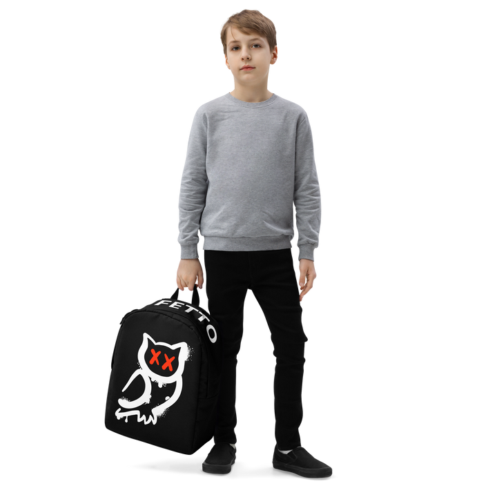 Zaino minimal GUFETTO BIANCO OCCHI ROSSI - Gufetto Brand 